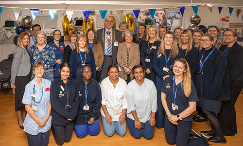 group people at hospital